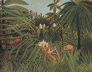 Henri Rousseau Fight Between a Jaguar and a Horse oil